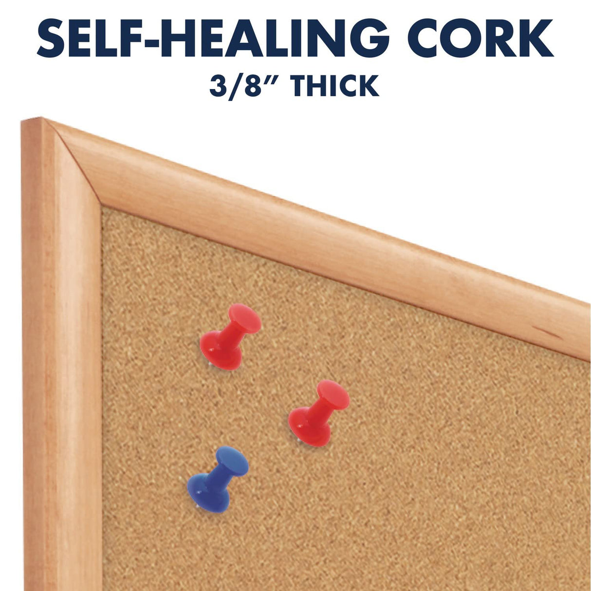 Quartet Cork Board Bulletin Board, 23" x 35" Framed Corkboard, Oak Frame, Decorative Hanging Pin Board, Perfect for Office & Home Decor, Home School Quartet