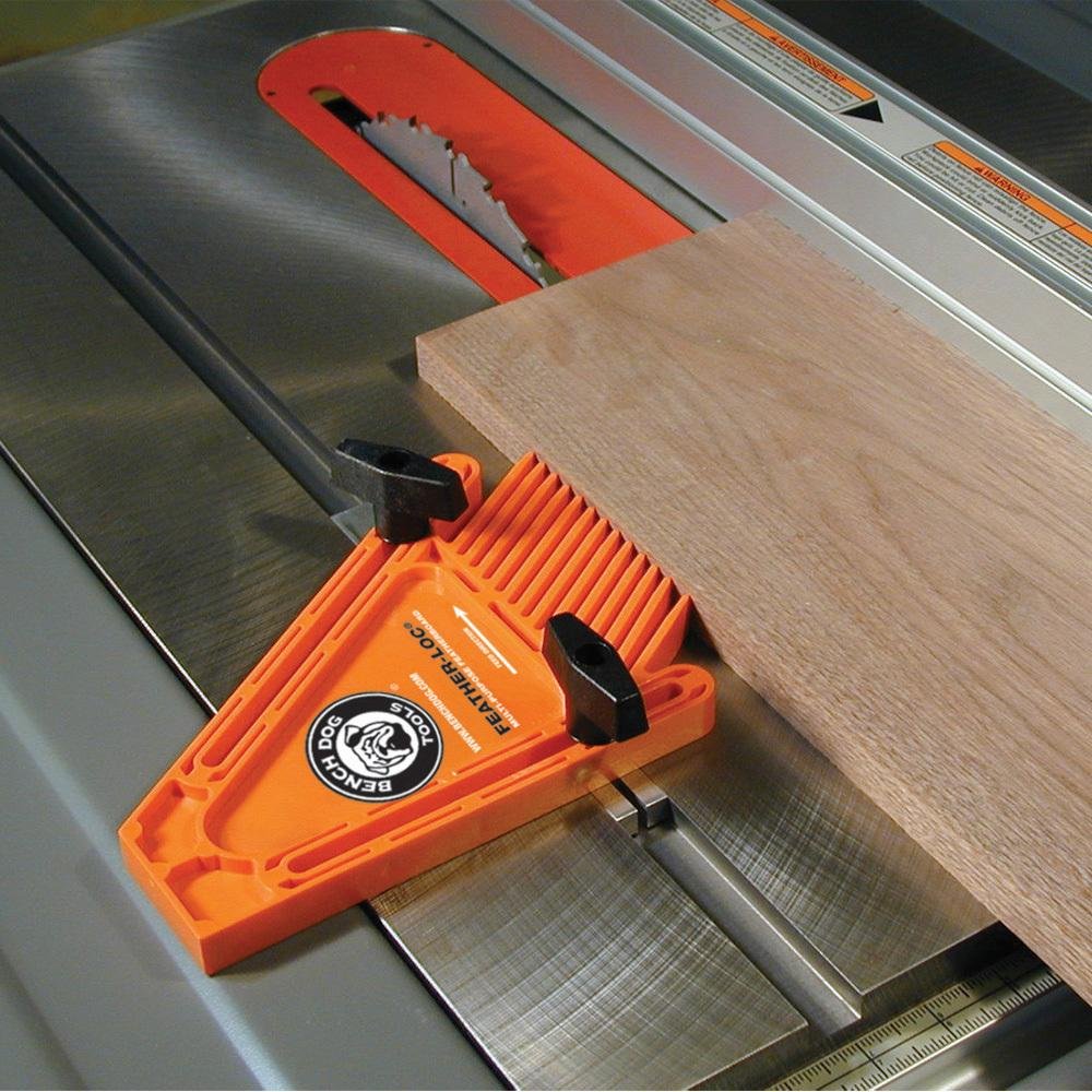 Bench Dog Single Feather-Loc Featherboards for Table Saw - Feather Board Includes a Miter Slot Adapter for Tables Standard 3/8" x 3/4" Slots – Bench Dog