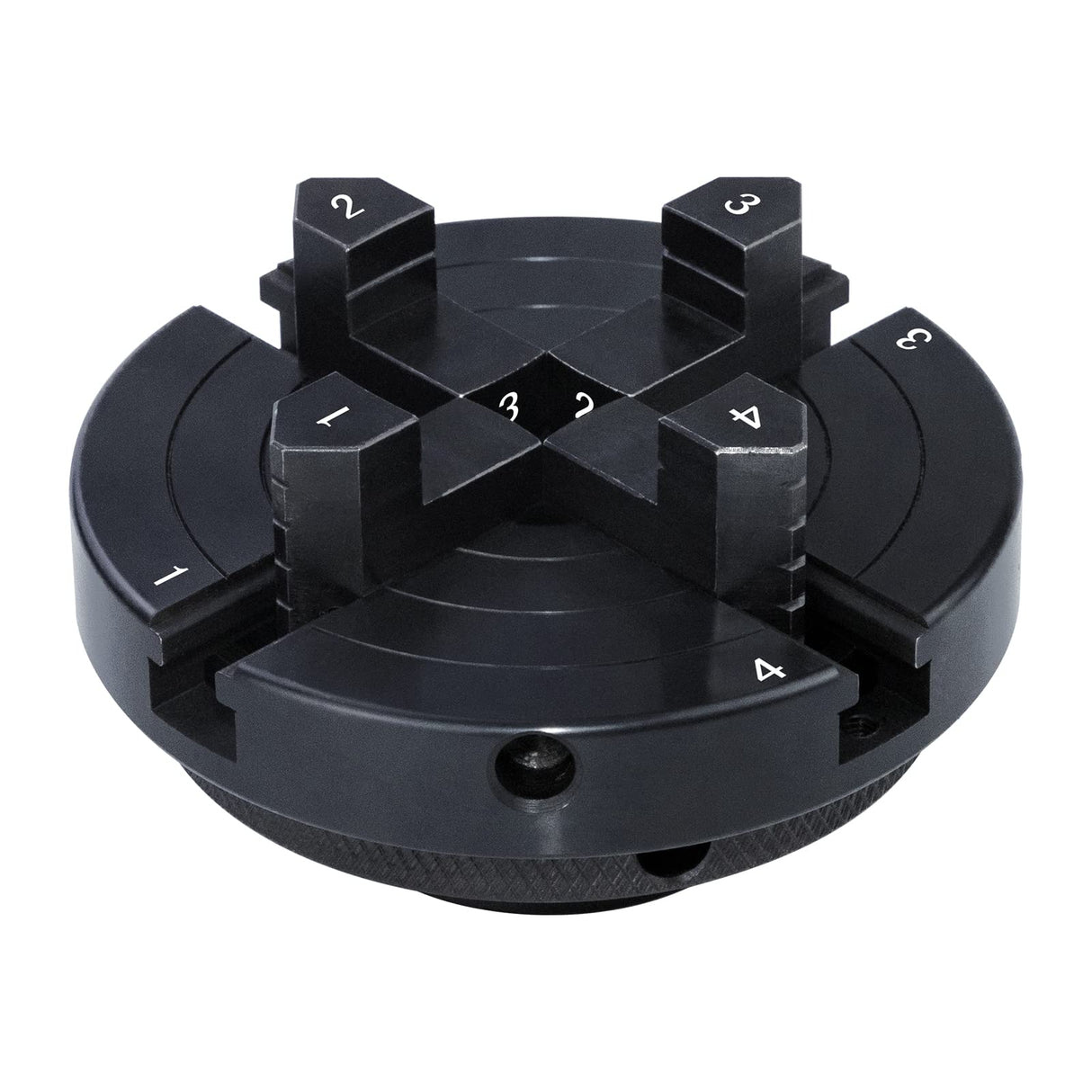 DEEFIINE 4 Inch Wood Lathe Chuck Set 1" x 8 tpi & 3/4"x16TPI Adapter, Self Centering 4 Jaw Wood Turning Chuck DEEFIINE