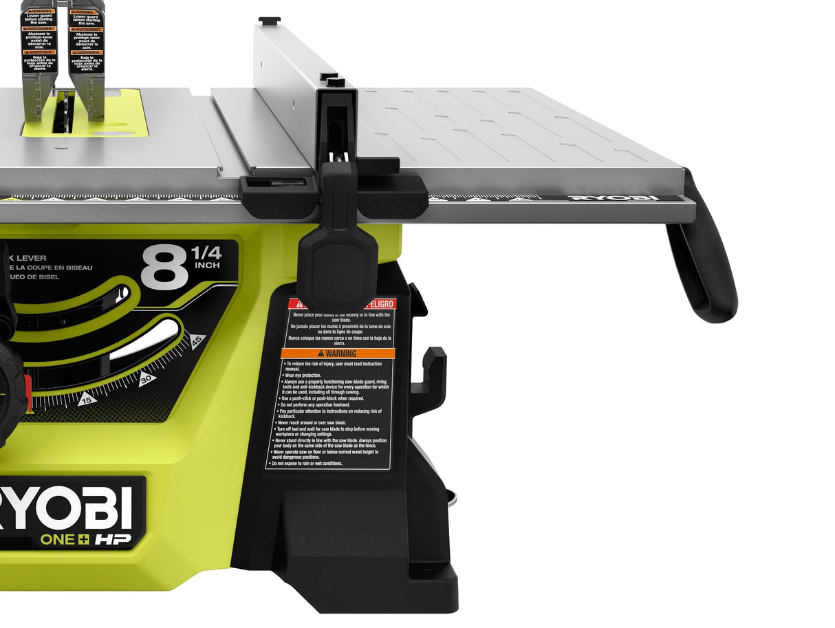 RYOBI ONE+ HP 18V Brushless Cordless 8-1/4 in. Compact Portable Jobsite Table Saw Kit with (2) 4.0 Ah Batteries and Charger RYOBI