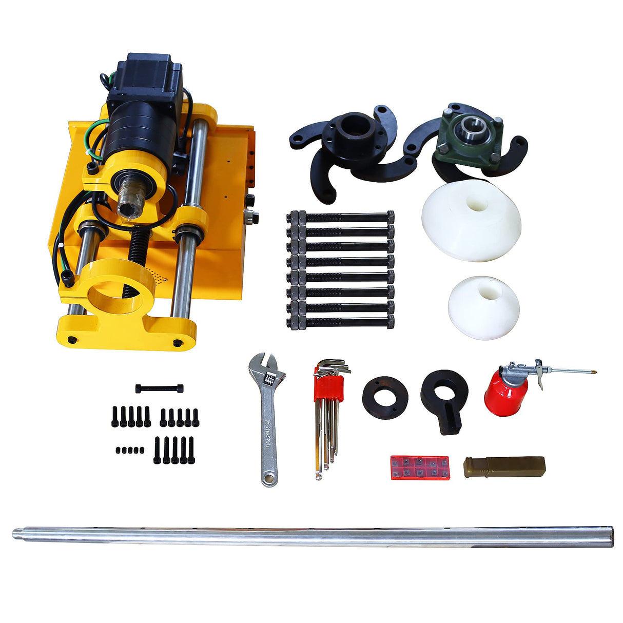 LGXEnzhuo 110V Portable Line Boring Machine, 45-180mm/1.77"-7.09" Boring Diameter, Hole Drilling Tool with 4.9ft Boring Bar for Excavator Loader LGXEnzhuo