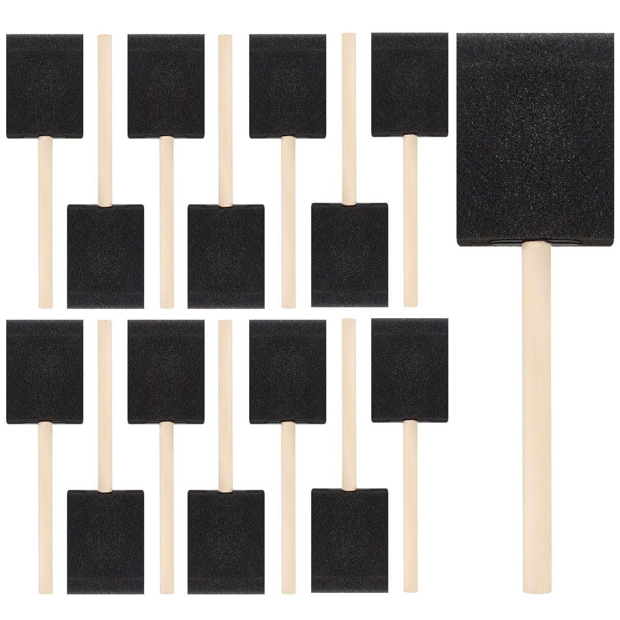 20 Pcs Foam Paint Brushes, 2 Inch Foam Brush, Wood Handle Sponge Brush, Sponge Brushes for Painting, Foam Brushes for Staining, Varnishes, and DIY Phinus