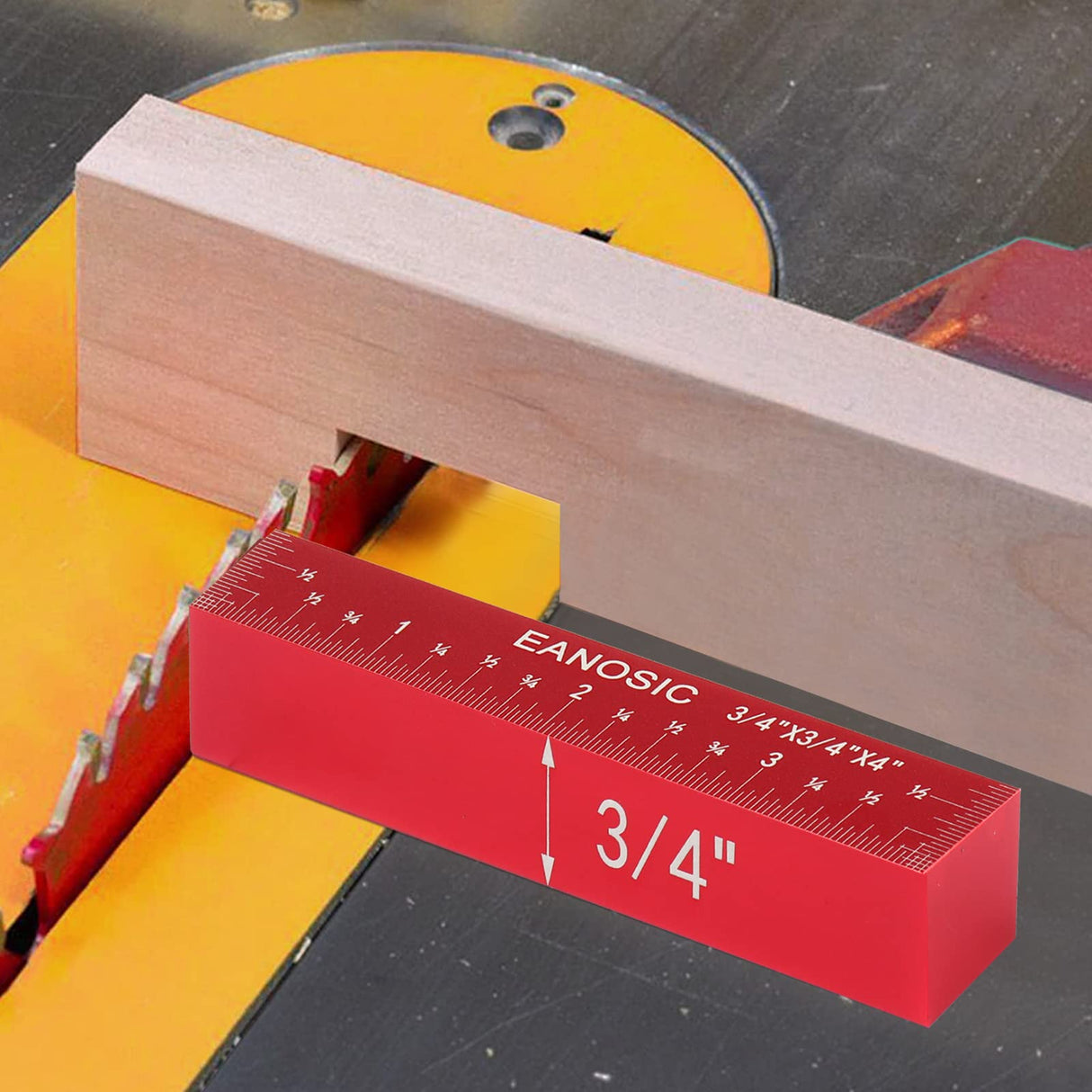 EANOSIC Setup Blocks Height Gauge Set, 8pcs Precision Aluminum Setup Bars for Router and Table Saw Accessories Woodworking Set Up, Bars Include Laser EANOSIC