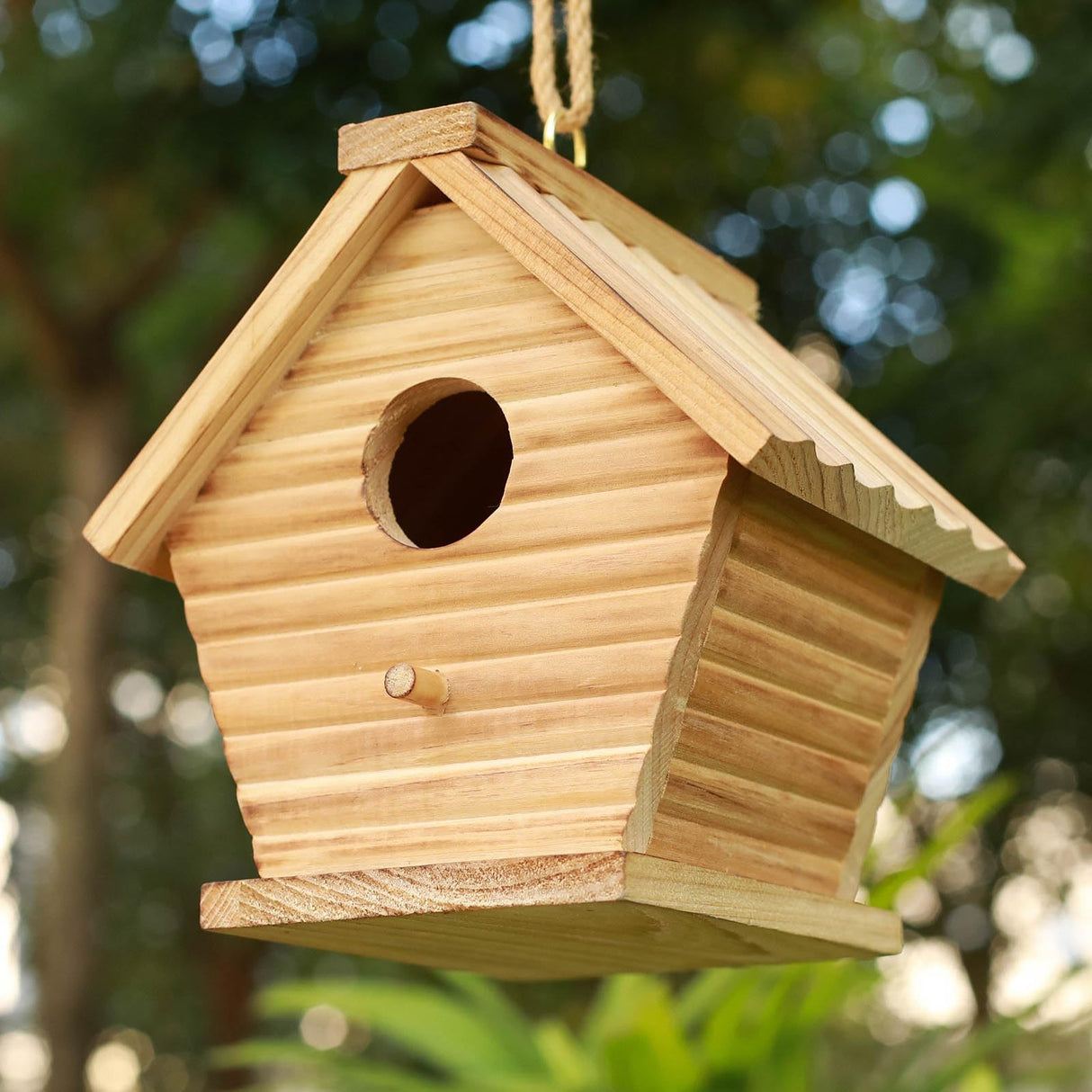 Bird House Outside Clearance,Outdoor Bird House for Bluebird Finch Cardinals,Hanging Wooden Bird Houses, Easy to Clean, Ventilation. STARSWR
