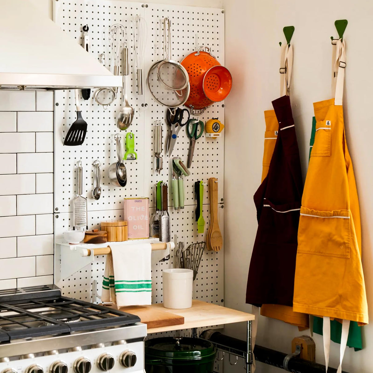 2 Pcs Pegboard, Metal Pegboard Wall Panels - Pegboard Wall Organizer System - Peg Boards for Walls, Small Peg Board Tool Storage, White Pegboard for SKYFOOST