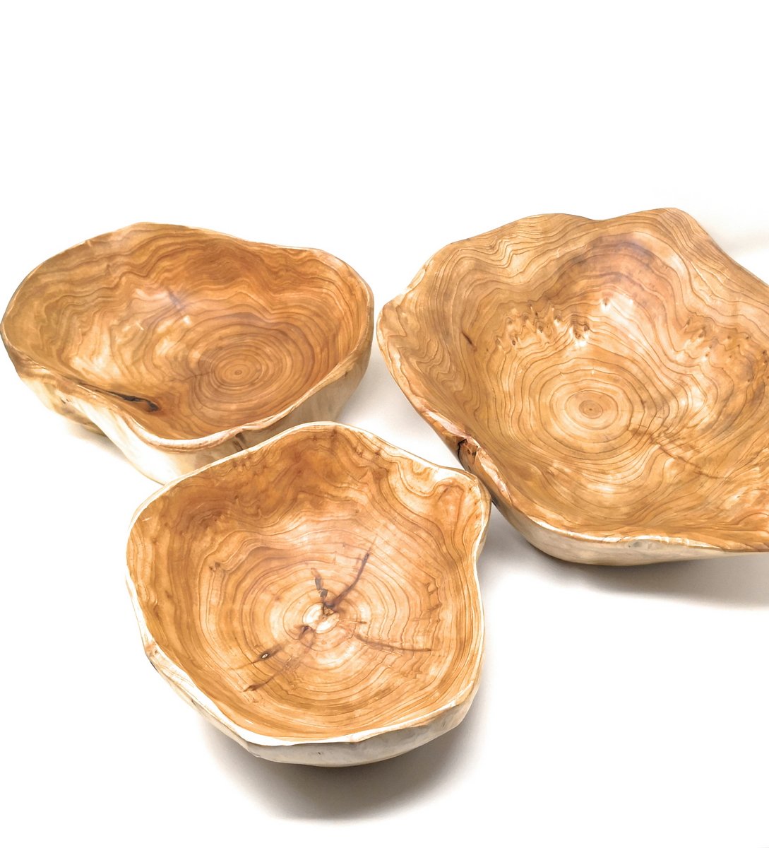 THY COLLECTIBLES Wooden Bowl Handmade Storage Natural Root Wood Crafts Bowl Fruit Salad Serving Bowls (Medium 10"-12") THY COLLECTIBLES