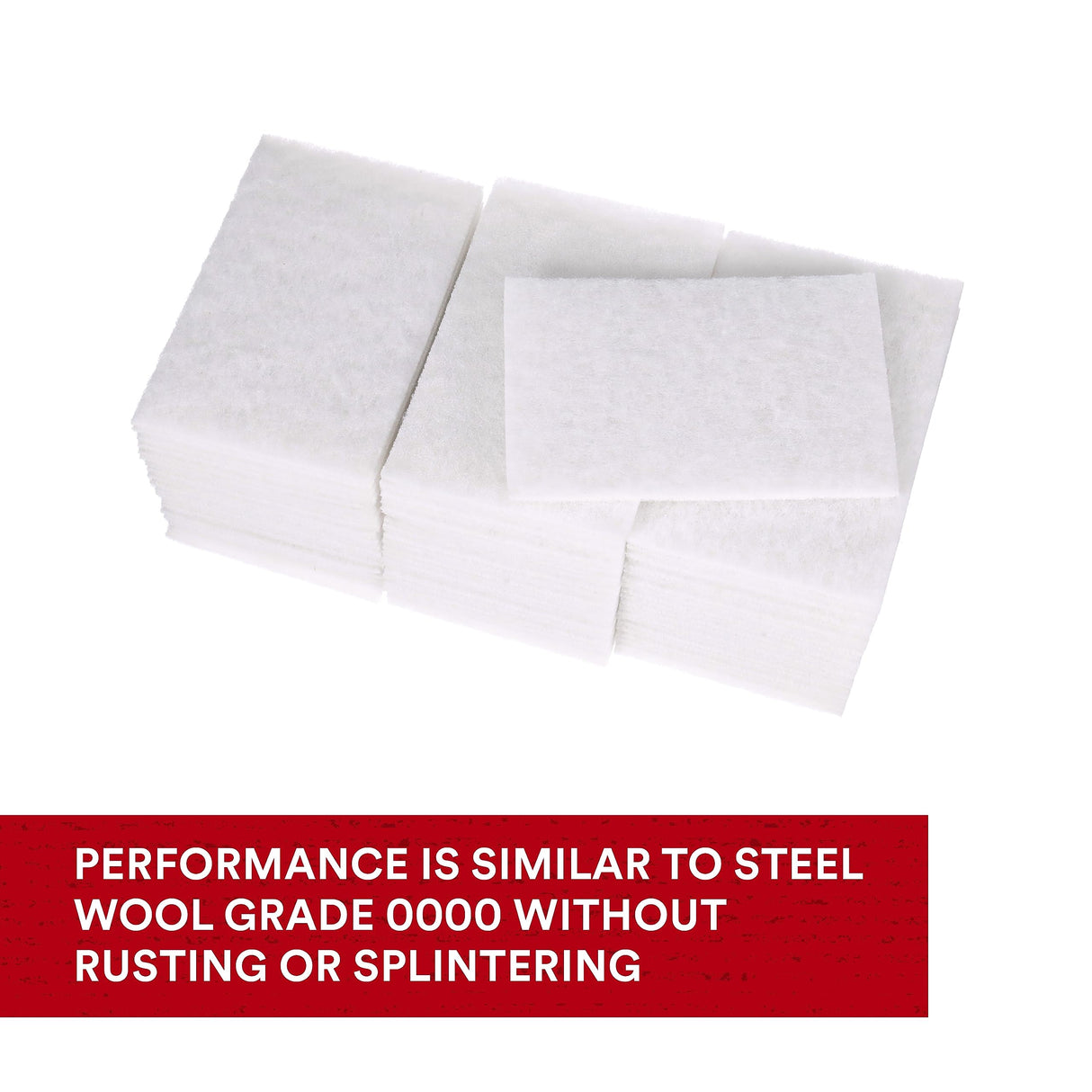 3M Scotch-Brite Light Cleansing Hand Pad 7445, 6 in x 9 in, Mild Abrasive Hand Sanding Pad, For Metal, Vinyl, Porcelain and Other Delicate Surfaces, 3M