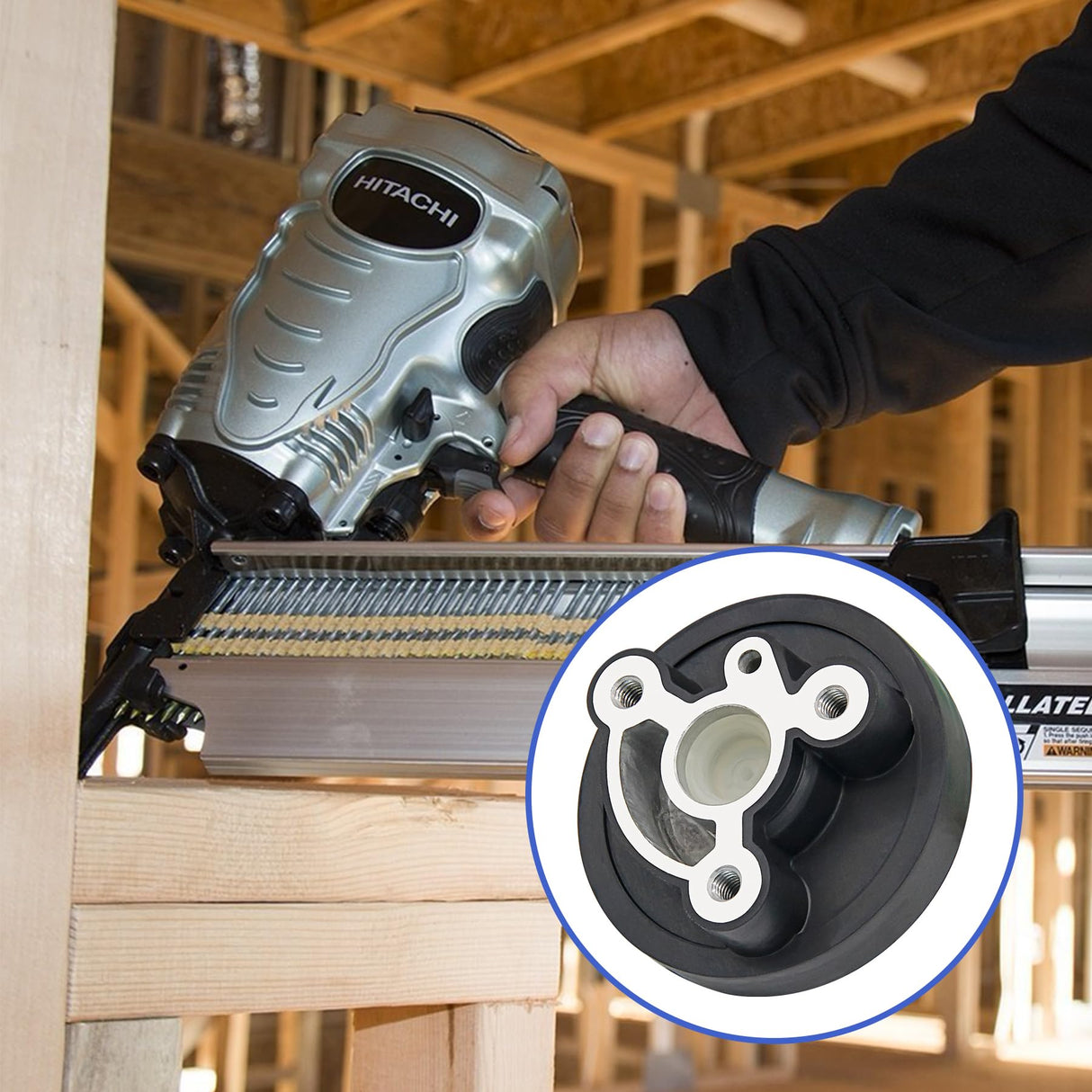 HAKATOP 877-307 Head Cap Gasket Set for Hitachi NR83A NR83A2 NR83A3 NR83A2(S) Framing Nailer Part HAKATOP