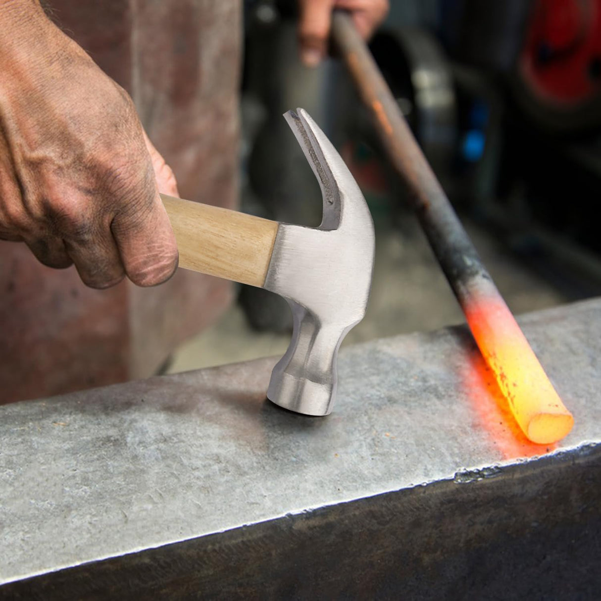 5 Packs 16 OZ Claw Hammer with Wood Handle, Perfect Gift for Your Husband, Dad, or Friends! Ideal for Woodworking, Repairing, and Nailing. by GENHAKON