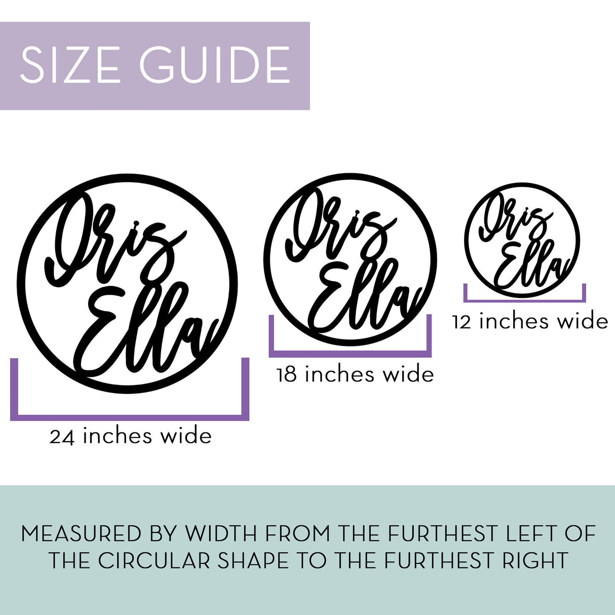 Personalized Wooden Circle Crib Sign – Customize First and Last Name - 3 Sizes: 12, 18, 24 inches wide -Nursery Name Sign, Baby Shower Decor, Generic