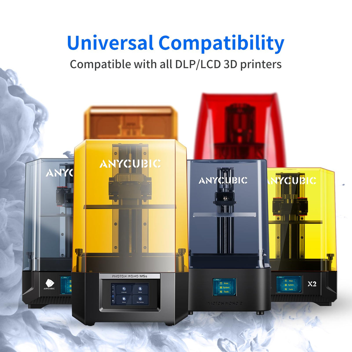 ANYCUBIC 3D Printer Resin, 405nm LCD UV-Curing 3D Resin, High Precision & Rapid Photopolymer Resin for LCD/DLP/SLA Resin 3D Printer (Grey, 1kg) ANYCUBIC