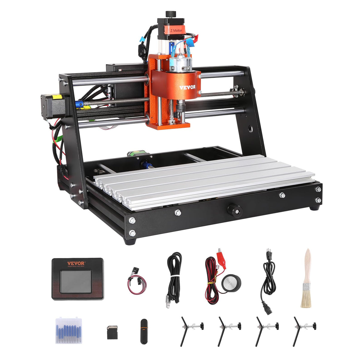 VEVOR CNC Router Machine, 120W 3 Axis GRBL Control Wood Engraving Carving Milling Machine Kit, 300 x 200 x 60 mm/11.8 x 7.87 x 2.36 in Working Area VEVOR