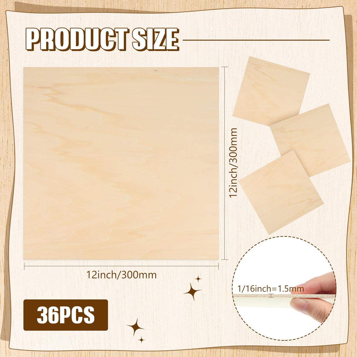 36 Pack Basswood Sheets Plywood Board 1/8 Inch Unfinished Wood Boards for Crafts for DIY Laser Projects Architectural Model Making Mini House Riakrum