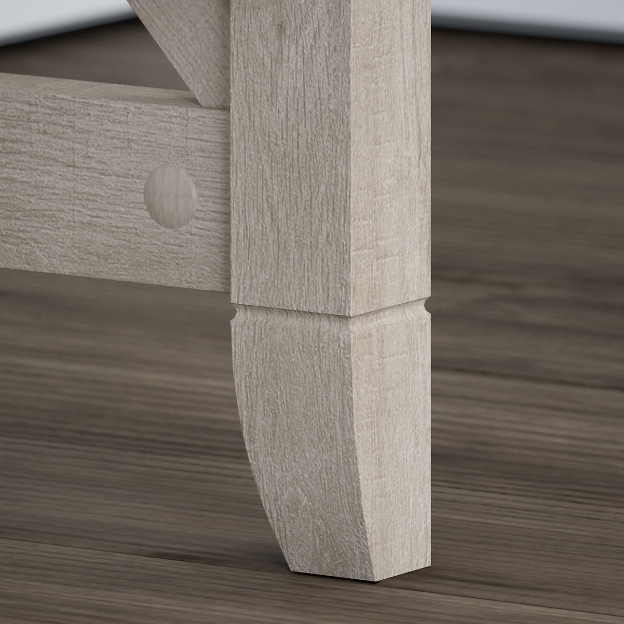 Bush Furniture Key West 60W Modern Farmhouse L Shaped Desk in Washed Gray | 60-Inch Corner Table for Home Office Bush Business Furniture