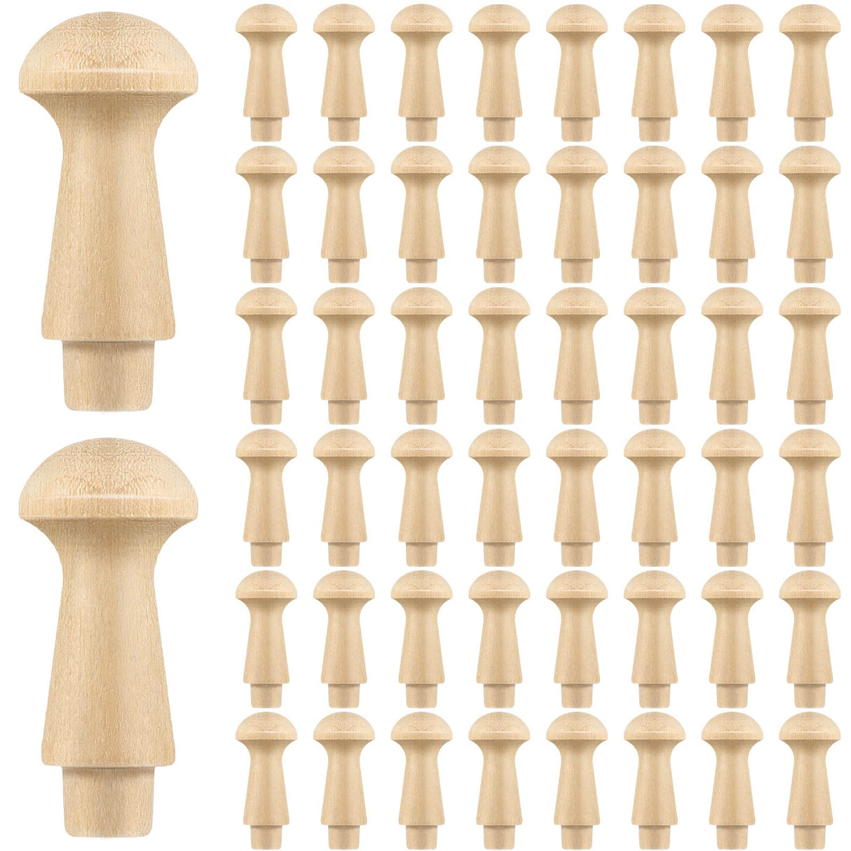 50 Pcs Mini Shaker Pegs Wooden Hooks Wall Mounted, Smooth Texture Wood Pegs for Hanging Coat Hat Towel Clothes Wall Organizing Supplies, 0.98 x 0.43 Yinkin