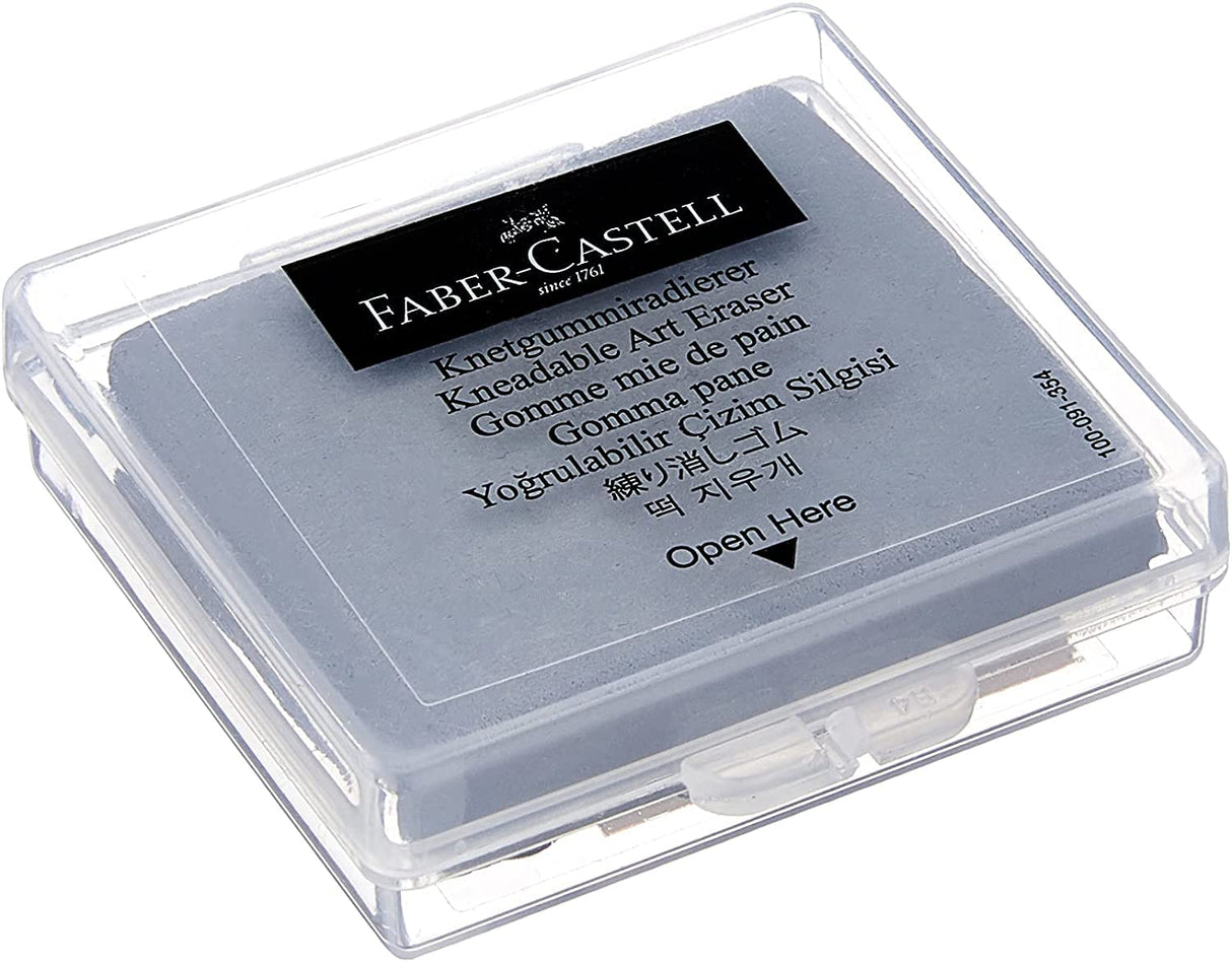 Faber-Castell Erasers - Drawing Art kneaded Erasers, Large Size Grey - 4 Pack Faber-Castell