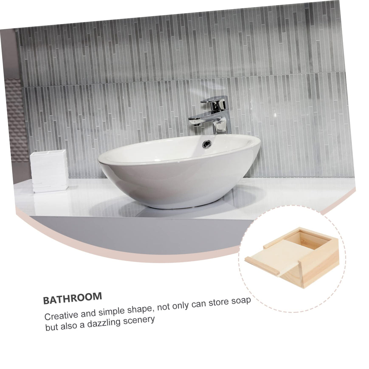 Abaodam 2pcs Boxes Small Wooden Box Unfinished Wood Organizer Sundries Storage Tray Plain Bamboo Soap Wooden Jewelry Case Wood Decor Jewelry Abaodam