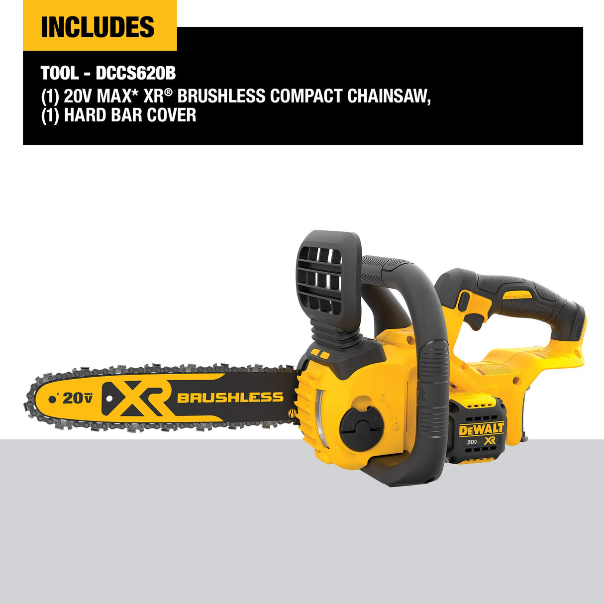 DEWALT 20V MAX* XR Chainsaw, 12-Inch, Tool Only (DCCS620B) DEWALT