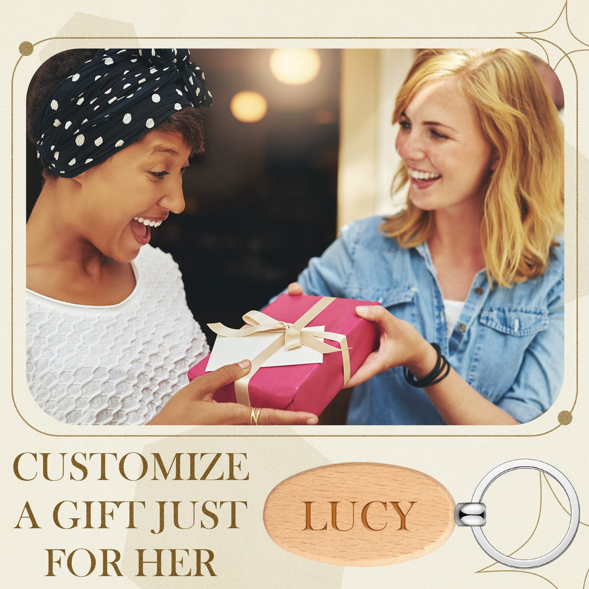 50 Pieces Wooden Keychain Blanks Laser Engraving Blanks Wood Blanks Key Chain Bulk Unfinished Wooden Key Ring Key Tag for DIY Gift Crafts (Oval) Yinkin