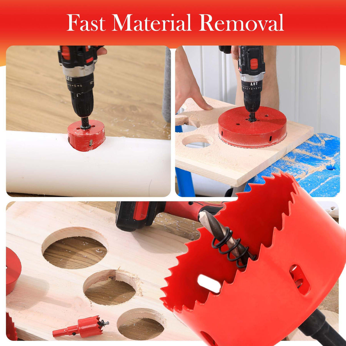 GARHWAL 4 in. Bi-Metal Hole Saw Drill Bit - General Purpose Saw for Wood, Plywood, Cornhole, Ceiling, and Drywall - Includes Arbor & Pilot Bit GARHWAL