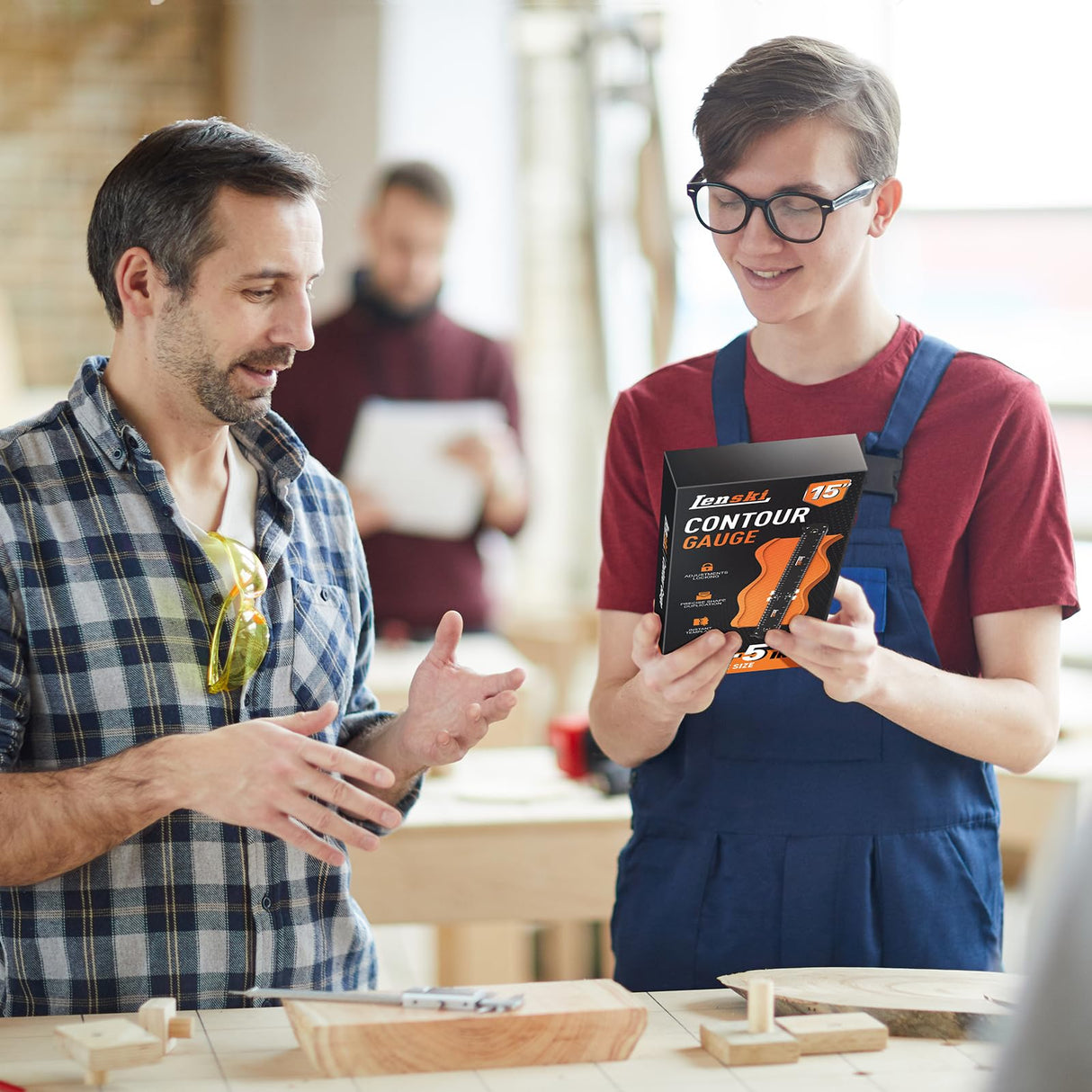 Lenski Stocking Stuffers Gifts for Men, Connectable Contour Gauge Mens Gifts for Christmas, Gifts for Dad Him Husband, Dad Gifts for Men Who Have Lenski