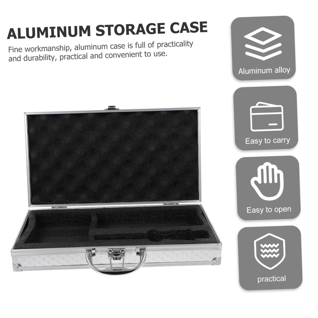 Vaguelly Box suitcase tool chest briefcases for men aluminum alloy briefcase metal case aluminum locking briefcase tool case for men small briefcase Vaguelly