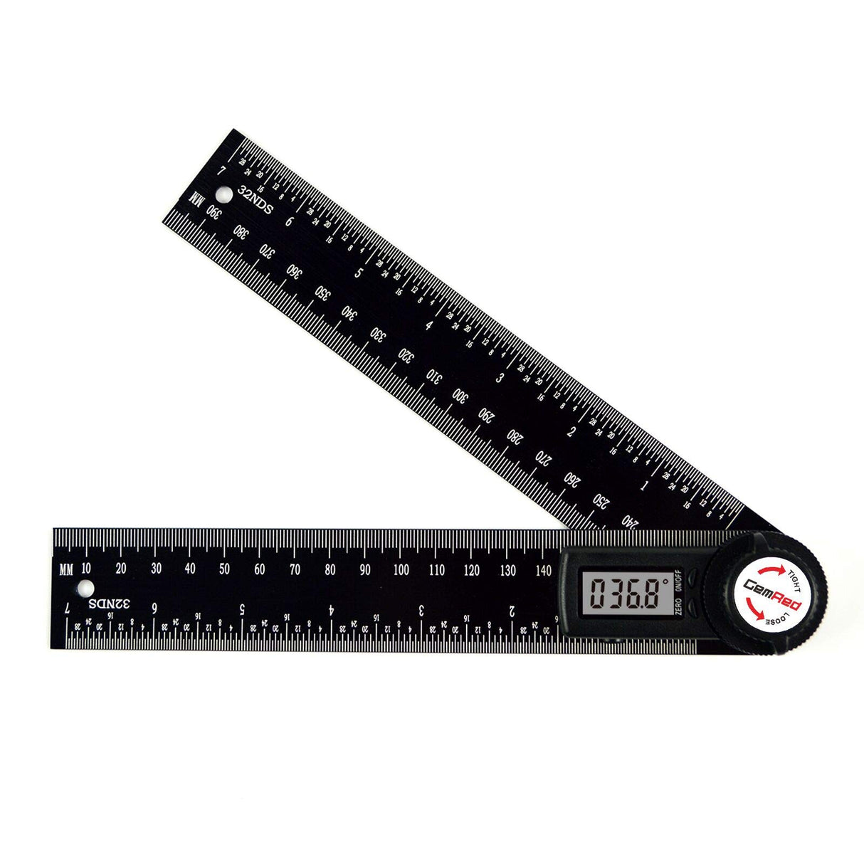 GemRed 82305 Digital Angle Finder Protractor (Aluminum) GemRed
