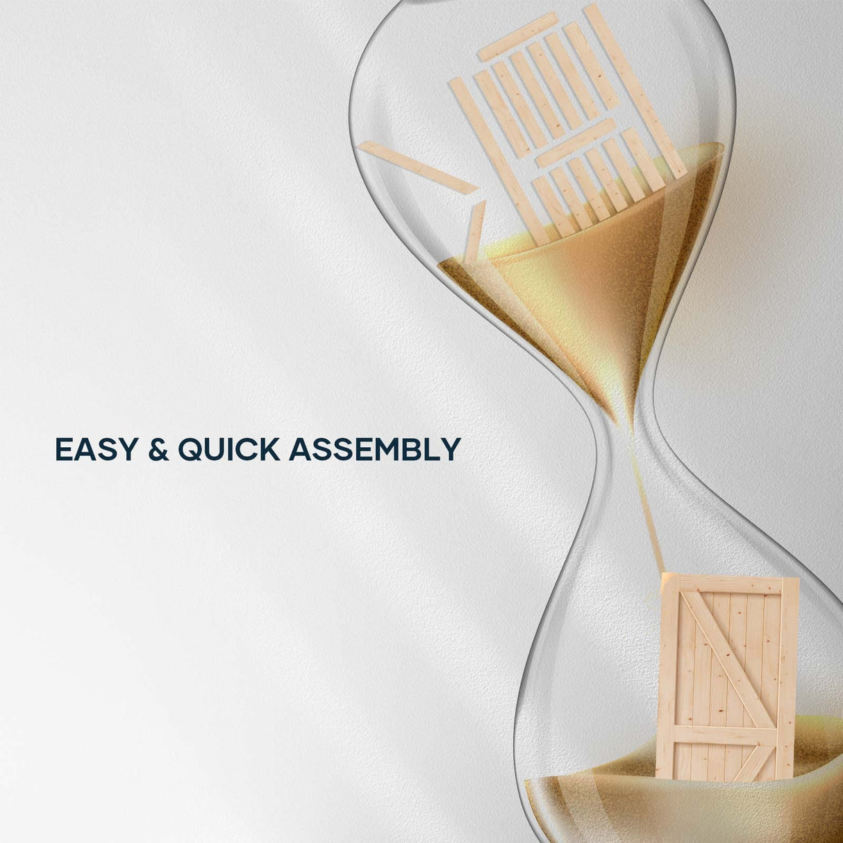 EaseLife 36in x 84in Sliding Barn Wood Door,Interior Doors,DIY Assemblely,Solid Natural Spruce Panelled Slab,Easy Install,Apply to Rooms & Storage EaseLife