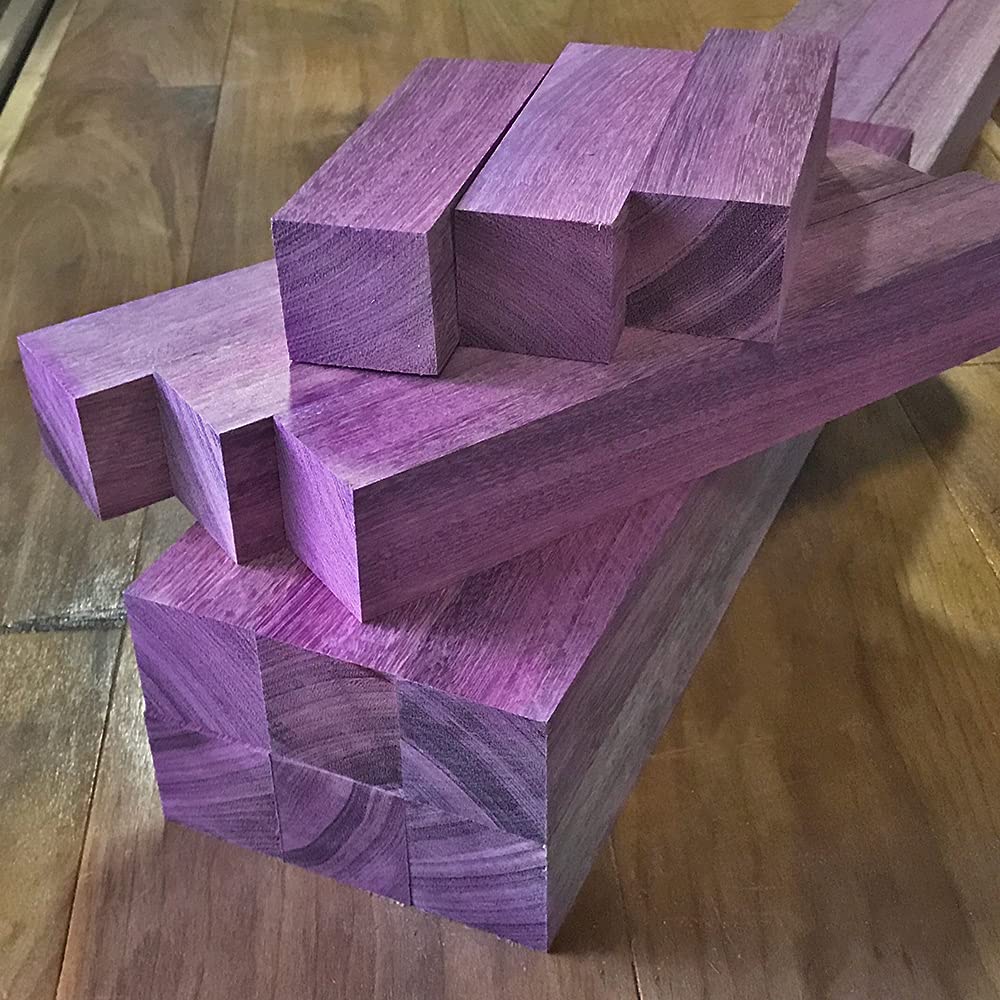 Purple Heart Wood Turning Blanks 6pcs - 2" x 2" x 12" Cherokee Wood Products