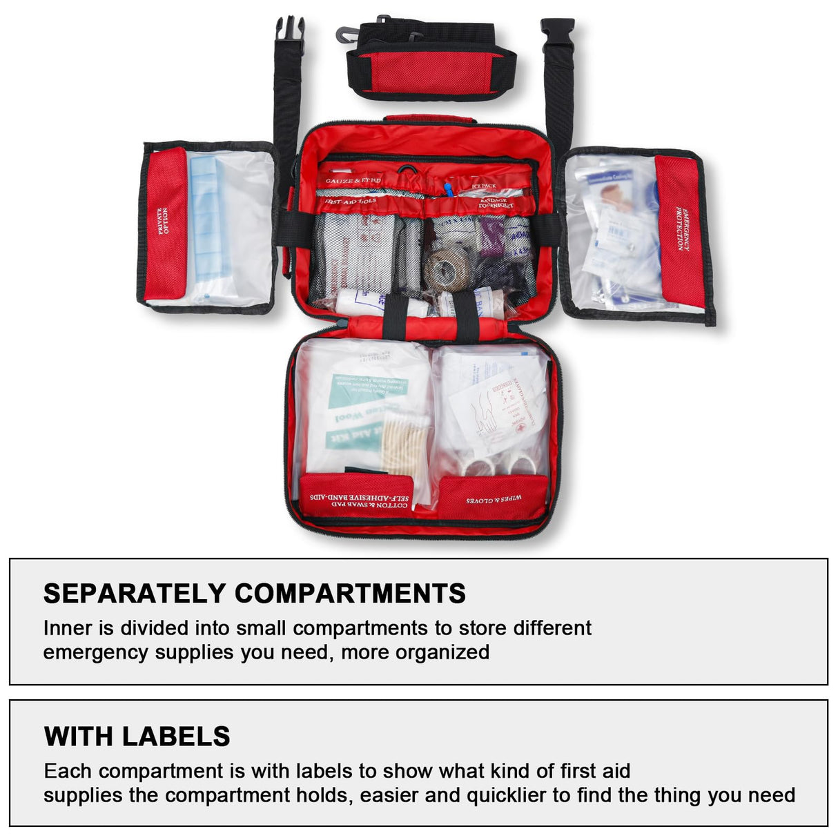 Poygik Premium 420 Piece Large First Aid Kit for Home, Car, Travel, Camping, Truck, Hiking, Sports, Office, Vehicle & Outdoor Emergencies - Emergency Poygik