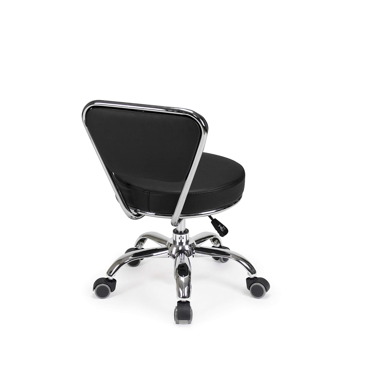 MAYAKOBA Dayton Garage Rolling Seat (Black) Pneumatic, Short Stool with Adjustable Height 13"-15", Perfect for Garage Mechanic, Home Gardening, MAYAKOBA