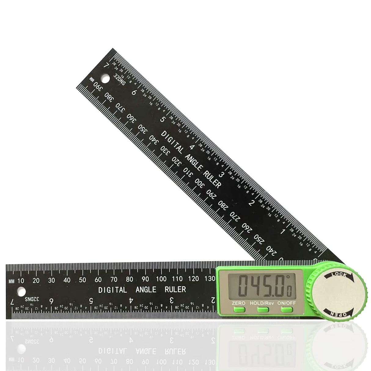 Digital Angle Finder Protractor, 2-in-1 Digital Miter Saw Protractor, 7 Inch/200mm ABS Angle Ruler, High Accuracy Miter Angle Measuring Tool for PDDYIER