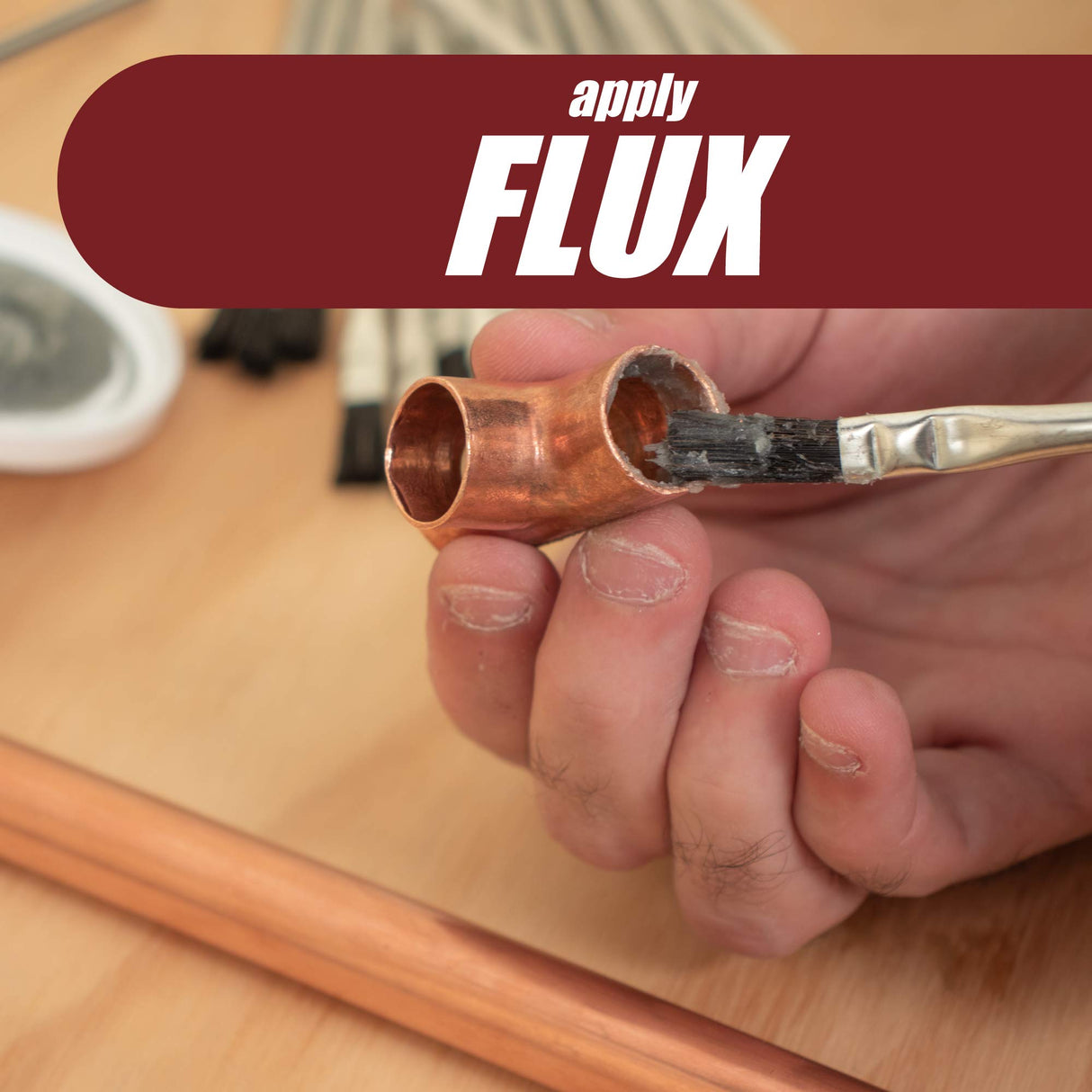 Fulton Acid Glue Applicator Brushes Made with Horse Hair Bristles | Tin Metal Tubular Ferrule Handle | Apply Grease Glue Oil Flux and Chemicals | Peachtree Woodworking Supply