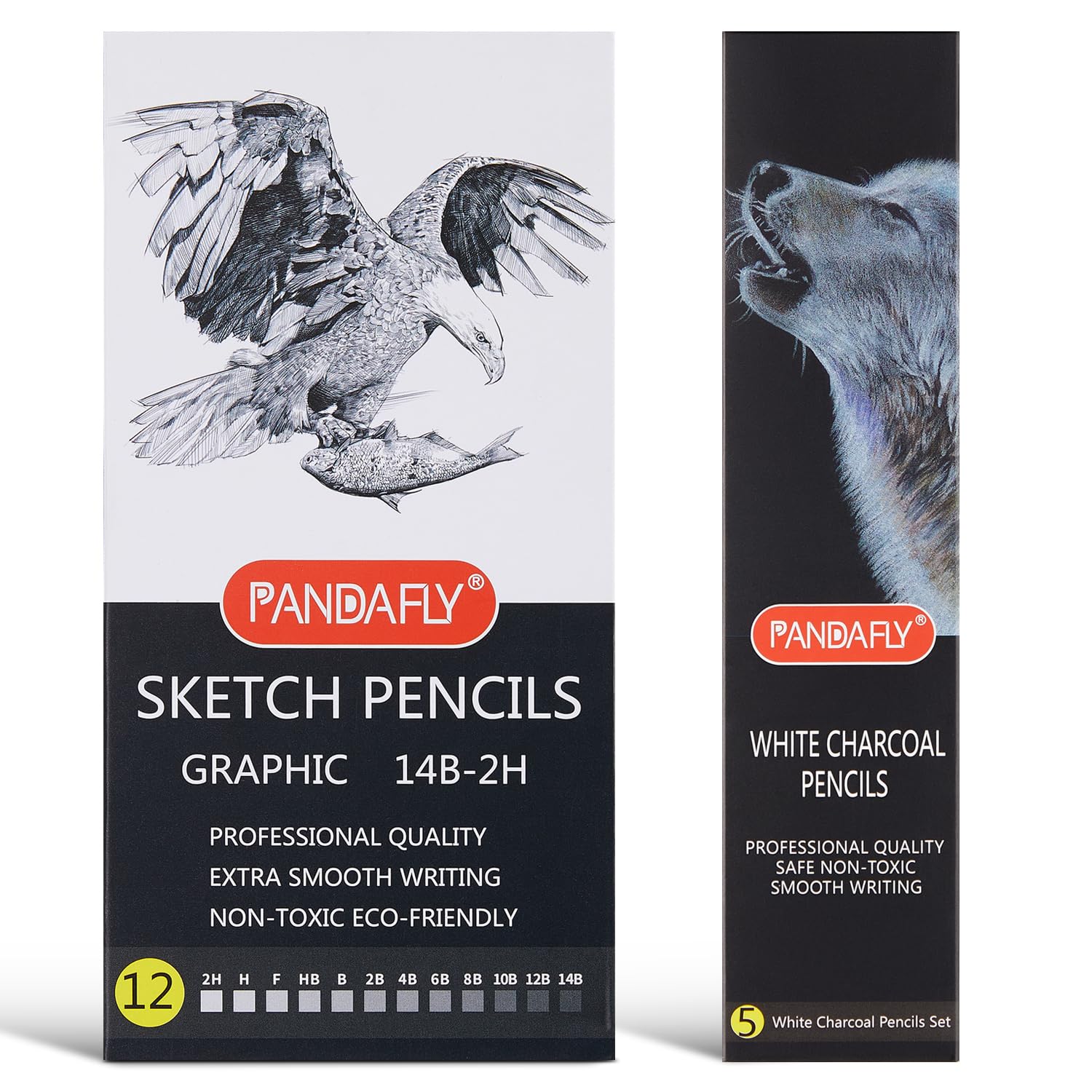 Professional Drawing Sketching Pencils Set, 24 Pieces Art Pencils 14B, 12B, 10B