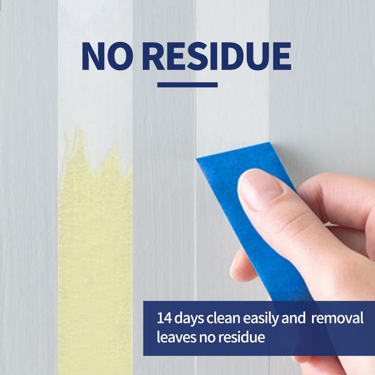 TAPEBEAR Multi-Surface Painter's Tape, UV Anti Residue Free Blue Tape, Wall Painting Masking Tape with Sharp Lines for Indoor Outdoor Painting, 1.88 TAPEBEAR