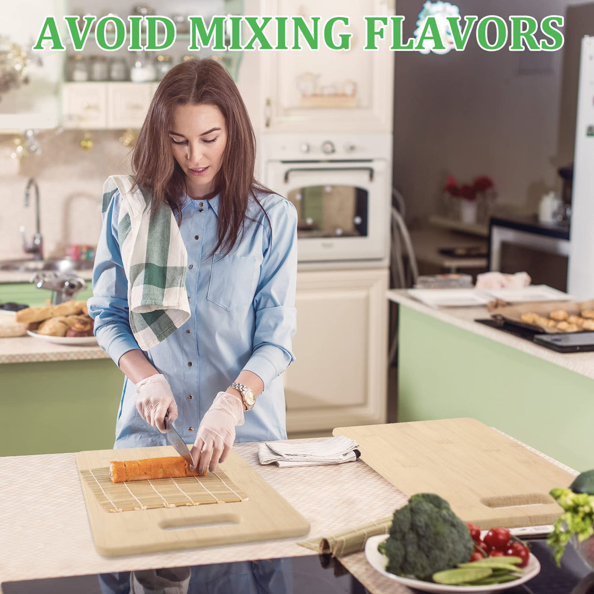 Bamboo Cutting Board Set of 12 Wood Chopping Boards with Handle Thick Cutting Board Kitchen and Dining Bulk Plain Bamboo Cutting Board for Engraving Eaasty