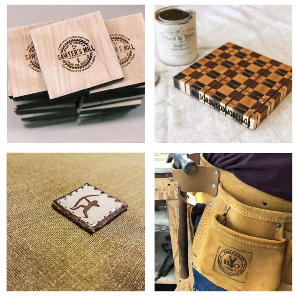 Custom Branding Iron for Wood and Leather with Handle - Personalised Design Stamp for BBQ and Crafting Arokimi