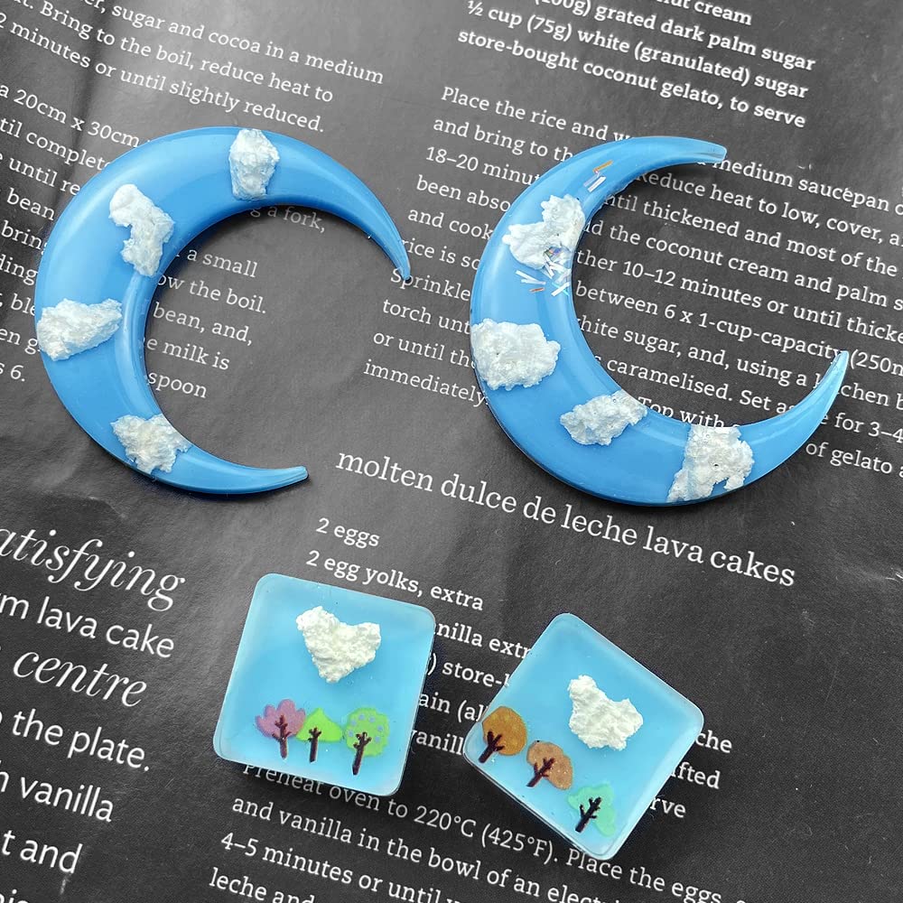 RESINWORLD Multi-Functional Small Silicone Molds Set for Resin + 16pcs Variety Geometric Pendant Silicone Molds with Hanging Hole ResinWorld