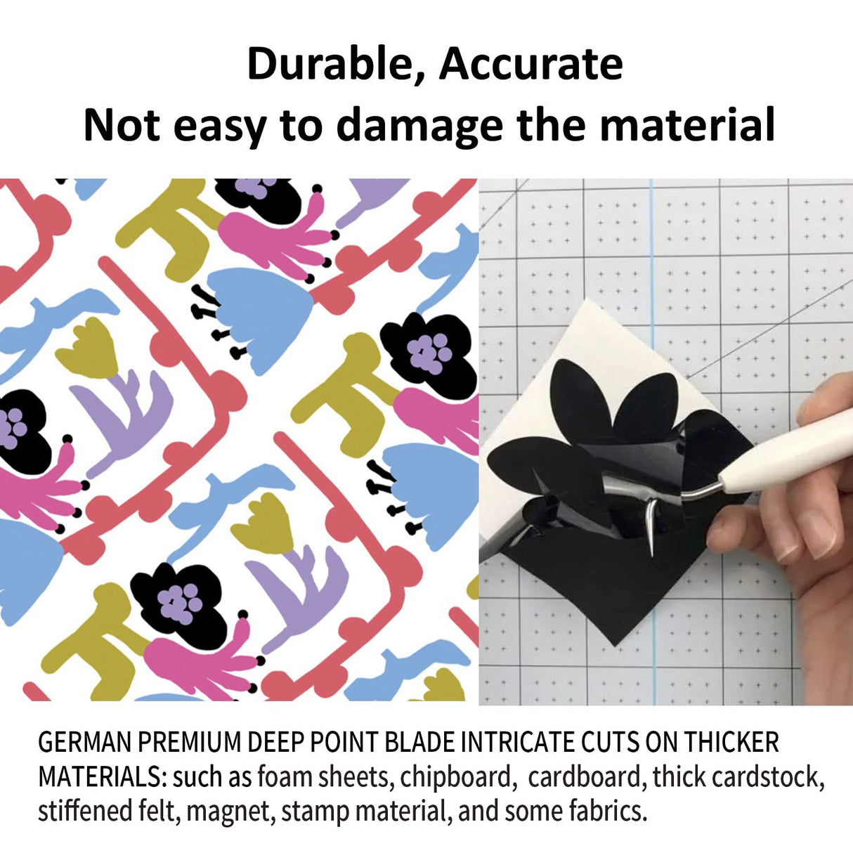 Authentic Premium Deep Point Blade with Housing for Cricut Maker Series and Cricut Explore Air Series, Authentic German Carbide Cricut Knife Blade, PLATGO