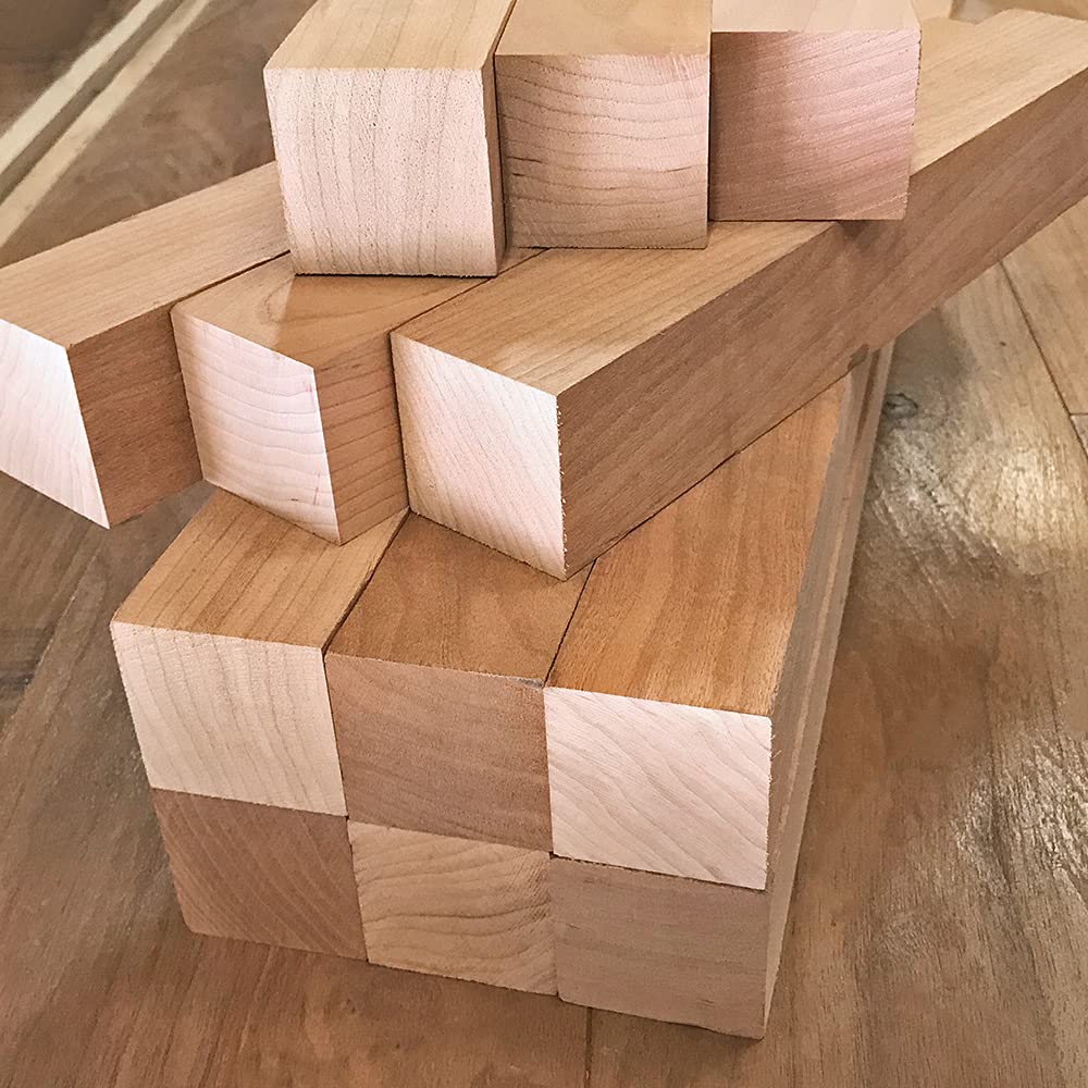 Cherry Wood Turning Blanks 6pcs - 2" x 2" x 18" Cherokee Wood Products