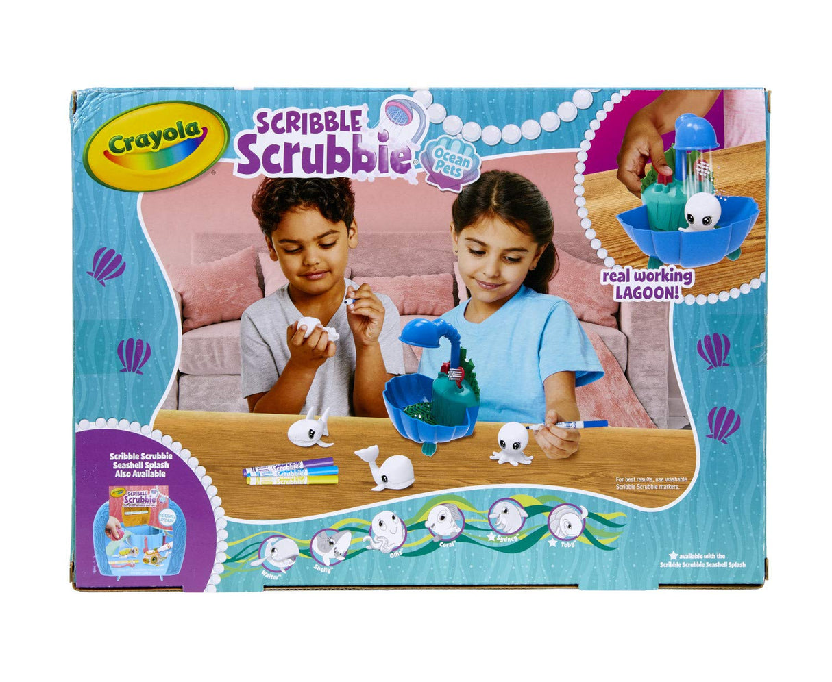 Crayola Scribble Scrubbie Pets Blue Lagoon Playset, Pet Toys For Girls & Boys, Gifts For Kids Ages 3+ Crayola