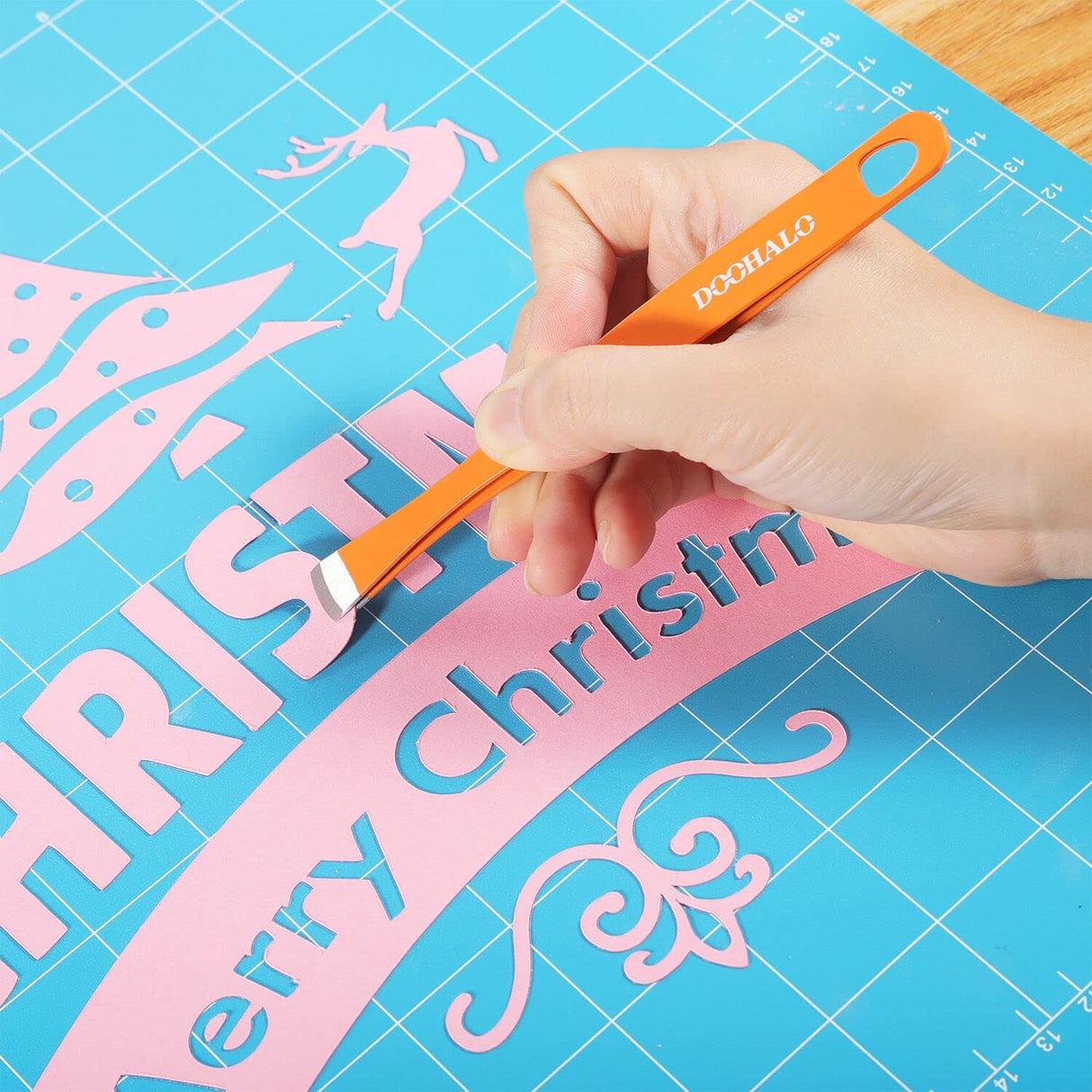 DOOHALO Brayer Roller Vinyl Weeding Tools for Cricut Tools Crafting Basic Accessories Set Kit for Silhouette Weeding Scraper Spatula Tweezers DOOHALO