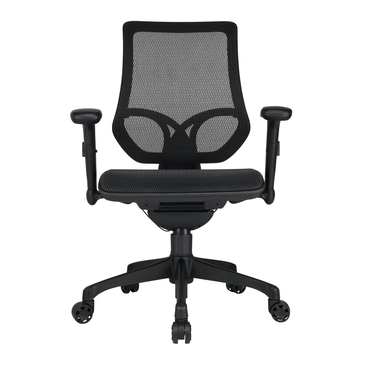 WorkPro® 1000 Series Ergonomic Mesh/Mesh Mid-Back Task Chair, Black/Black, BIFMA Compliant WorkPro