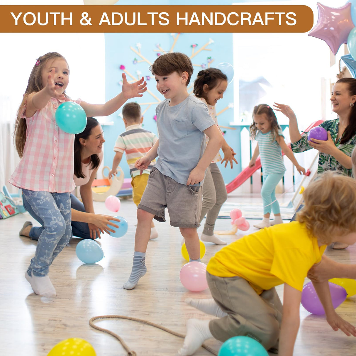 Auihiay 14 Holes Wood Balloon Sizer Box, Collapsible Balloon Measurement Tool with Instructions and Balloon Glue Points, for Balloon Columns, Balloon Auihiay