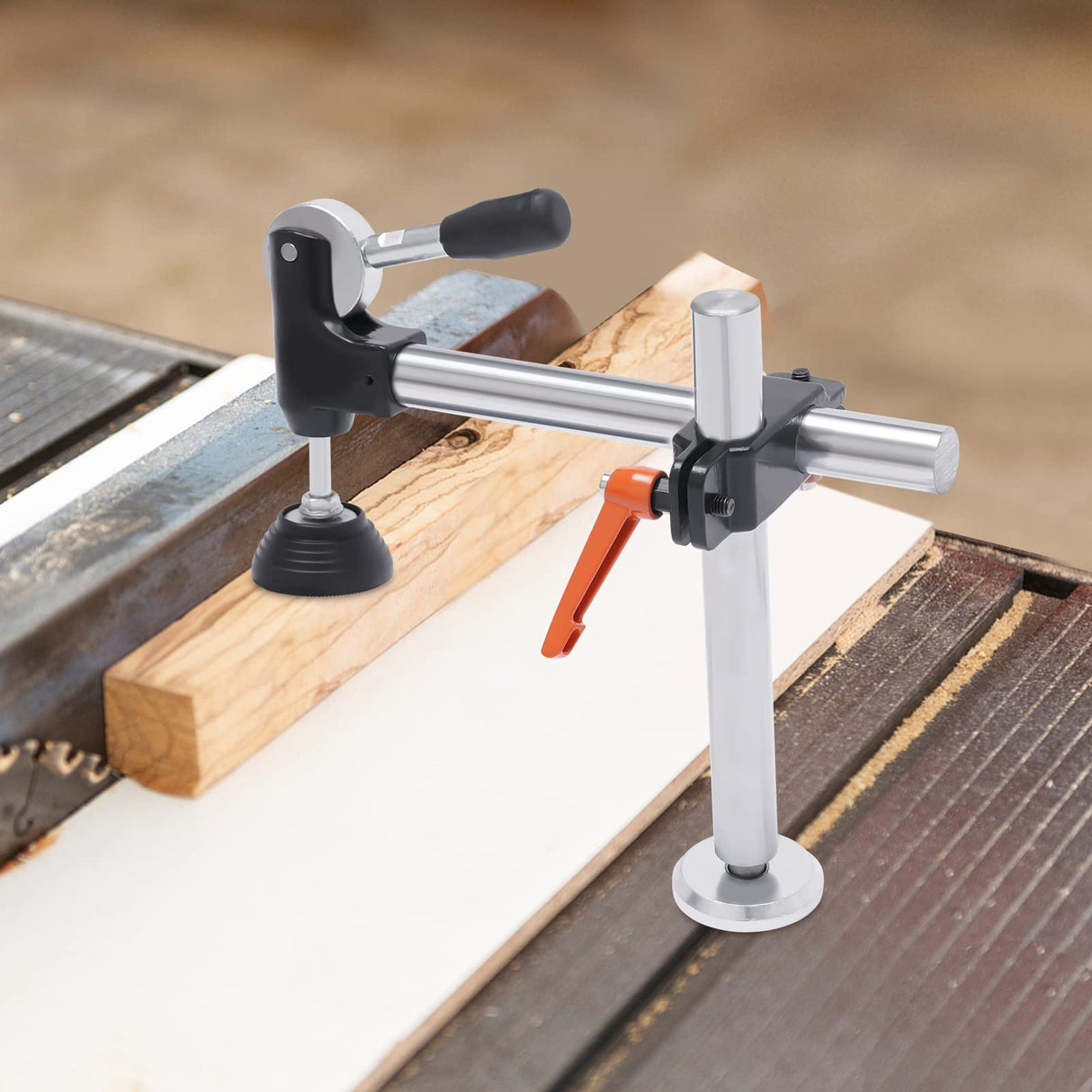 Table Saw Presser, Woodworking Manual Clamp Precision Sliding Table Panel Saw Eccentric Press Manual Clamp Metalworking Tool for Woodworking YIYIBYUS