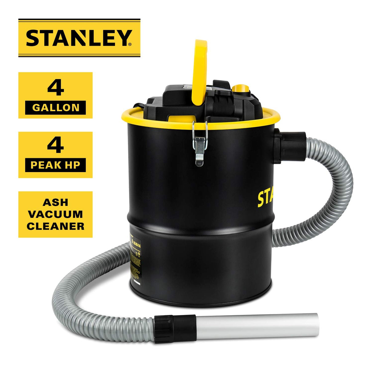 Stanley Ash Vacuum 4Gallon 4HP SL-18184, 4 Gallon, Black & Yellow Stanley