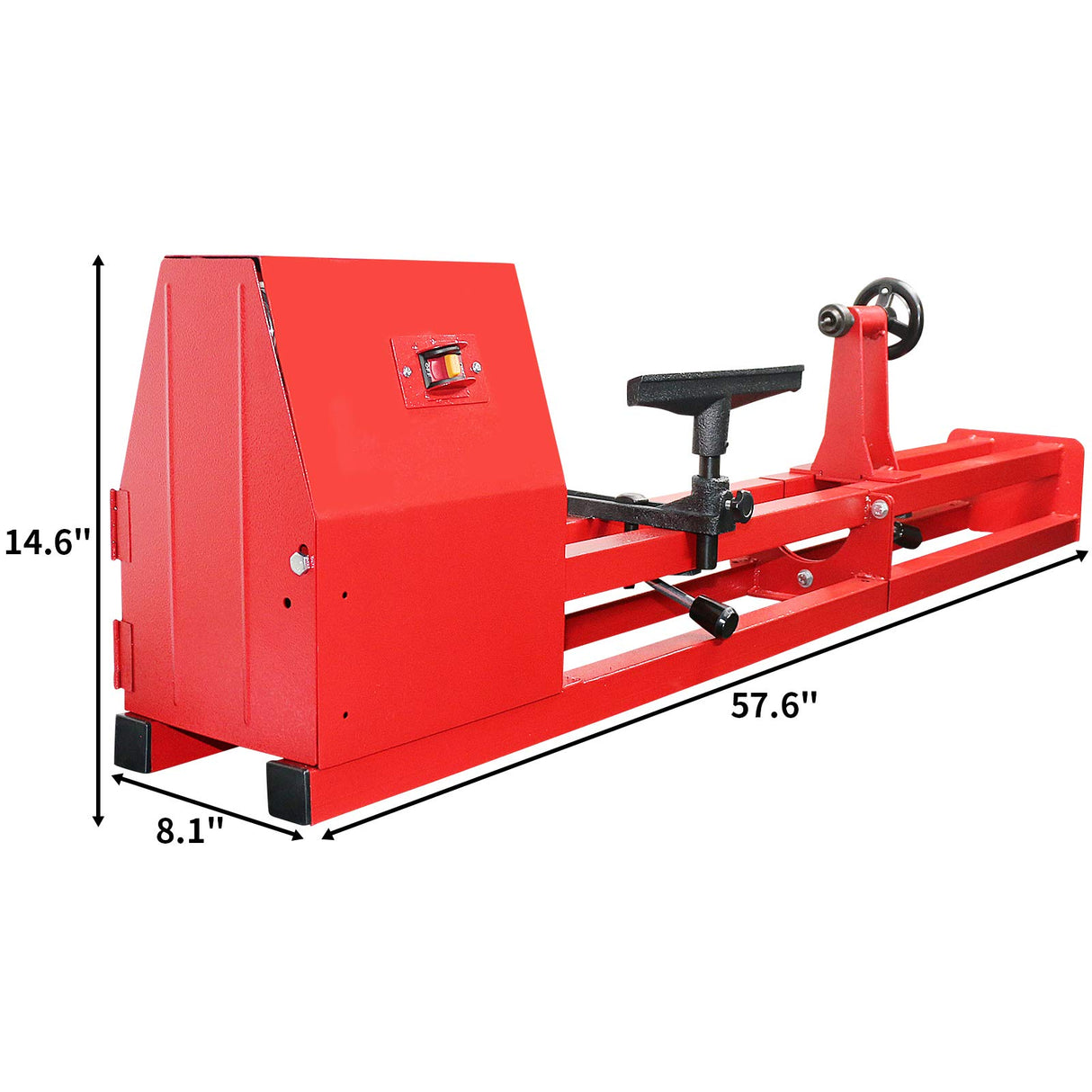 HAowosi Upgraded Wood Lathe 14" x 40", Power Wood Turning Lathe Adjustable 4 Speed 1100/1600/2300/3400RPM, Benchtop Mini Wood Lathe with 5 Chisels HAowosi