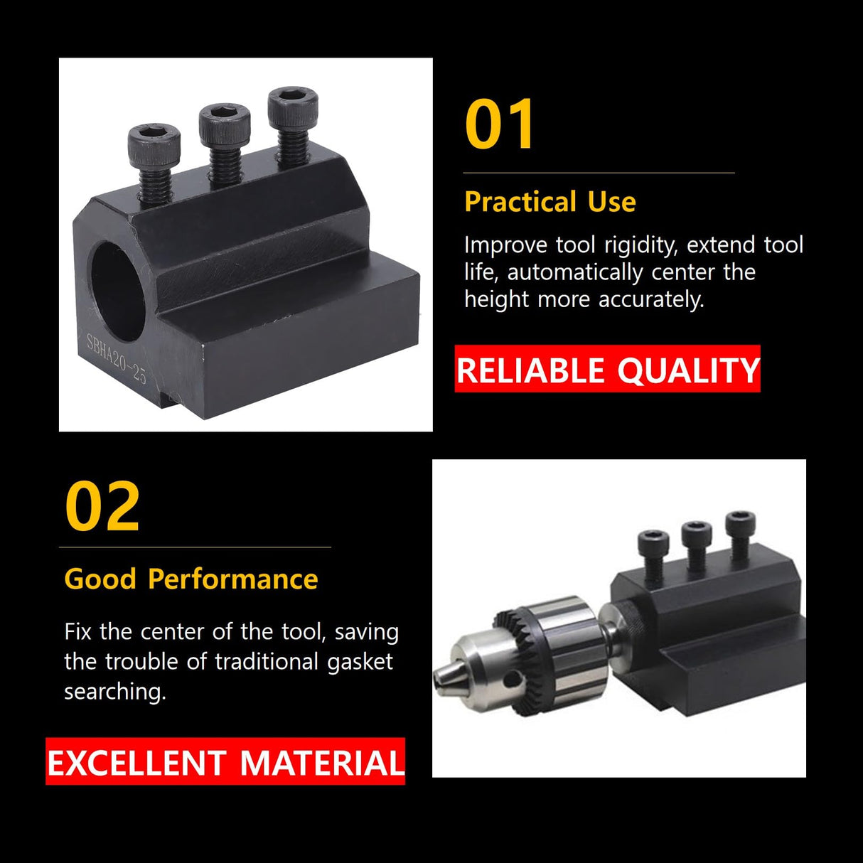 SBHA20-25 Boring Tool Sleeve Milling Lathe Tool, Boring Bar Holder CNC Lathe Inner Diameter Auxiliary Tool Holder CNC Lathe Tool for CNC Engraving SALUTUYA