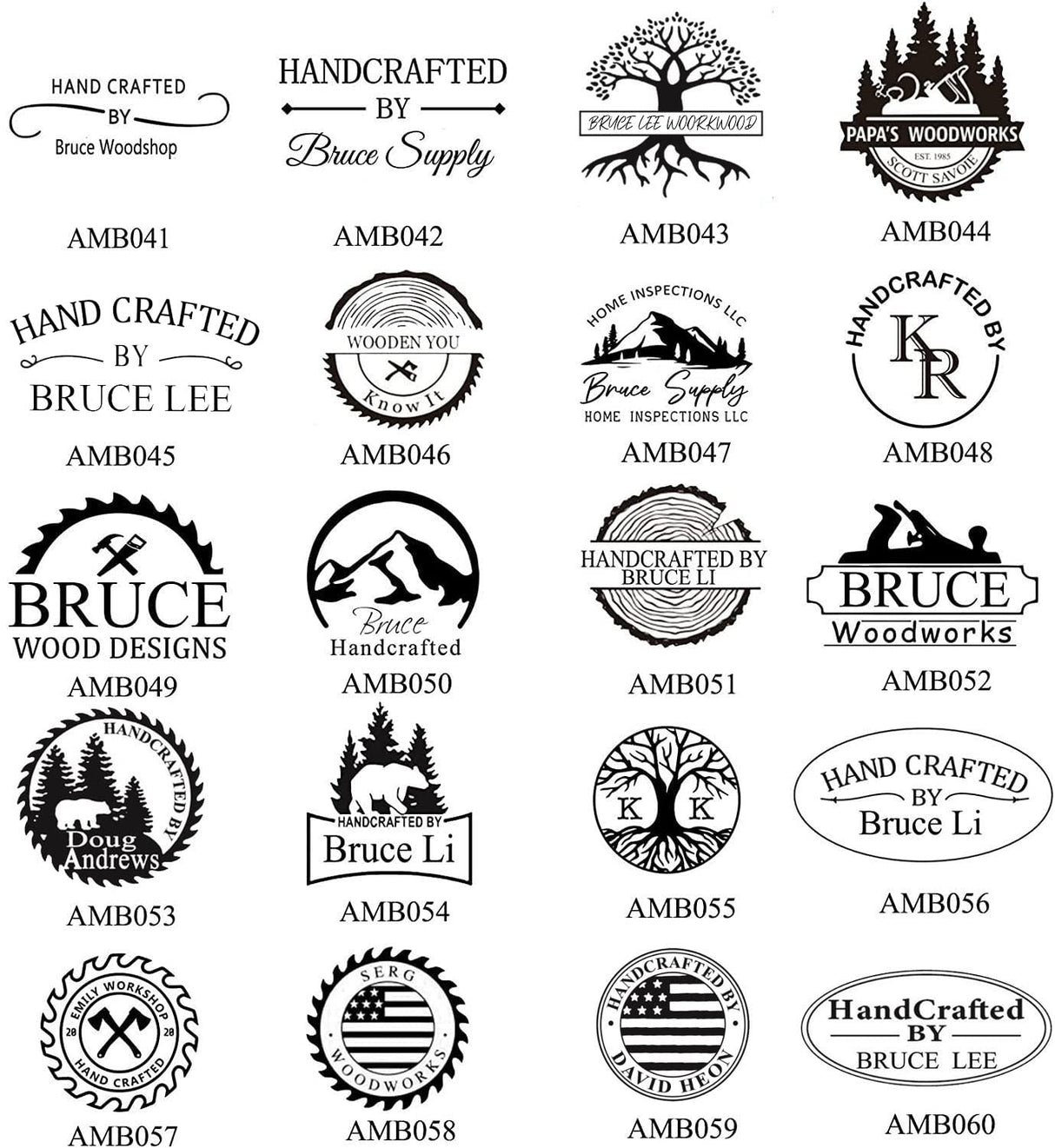 Custom Wood and Leather Branding Iron Stamp with Handle - Personalised BBQ Heat Stamp 1.5"x1.5" Arokimi