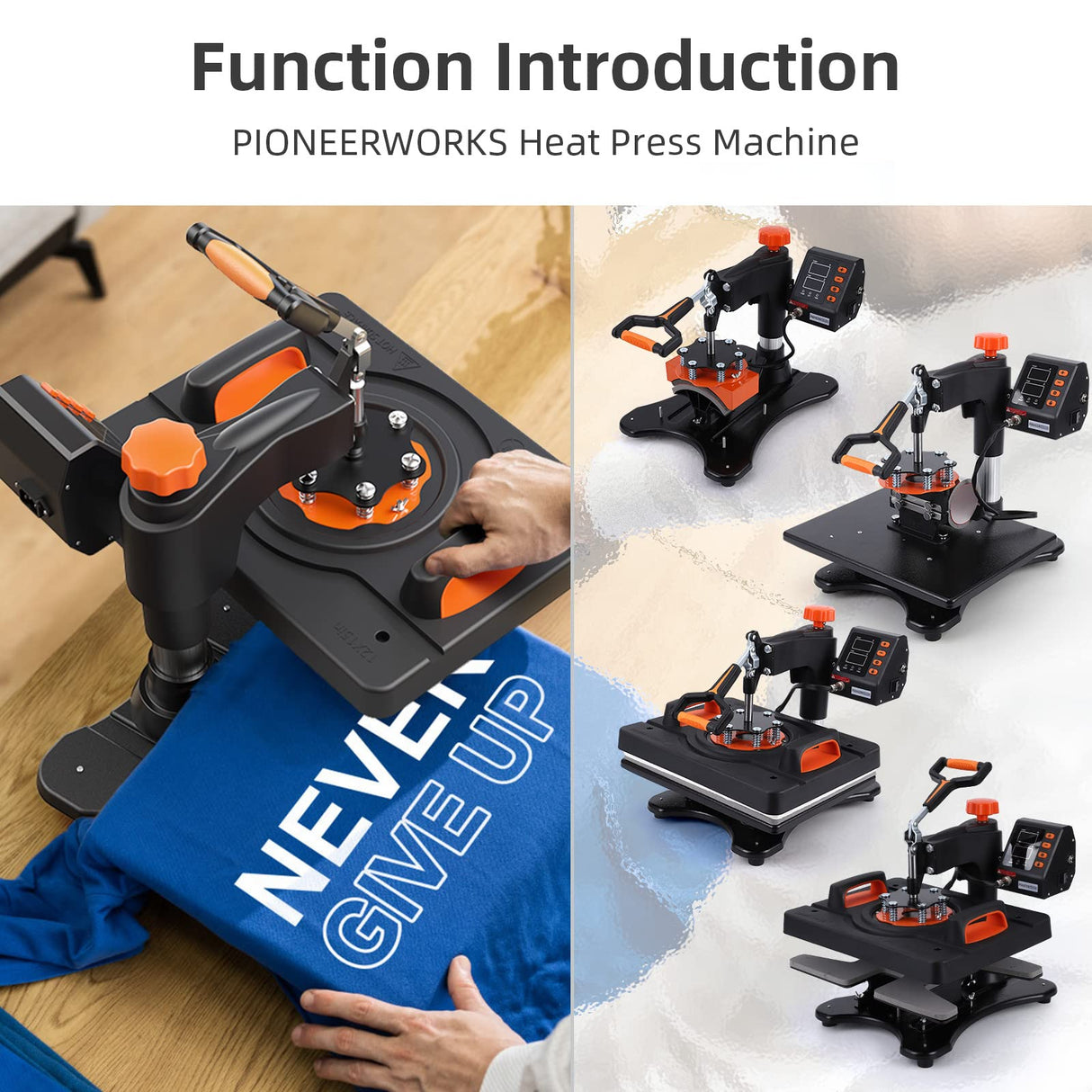 Heat Press Machine 11 in 1 Professional Sublimation Machine 12" X 15", 360° Swing Away Shirt Printing Heat Transfer Machine Digital GARVEE